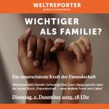 Das Bild zeigt zwei Hände, die kleinen Finger verschränkt. Das Bild zum Webinar zum Thema Freundschaft.